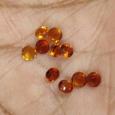 Madeira citrine 3mm round facet 0.11 cts